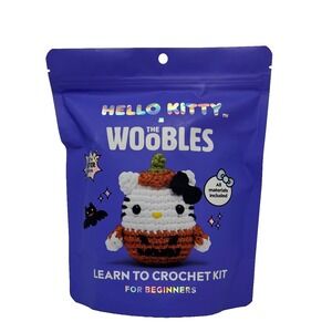 The Woobles Crochet Kit For Beginners Halloween Hello Kitty New In‎ Package NWT